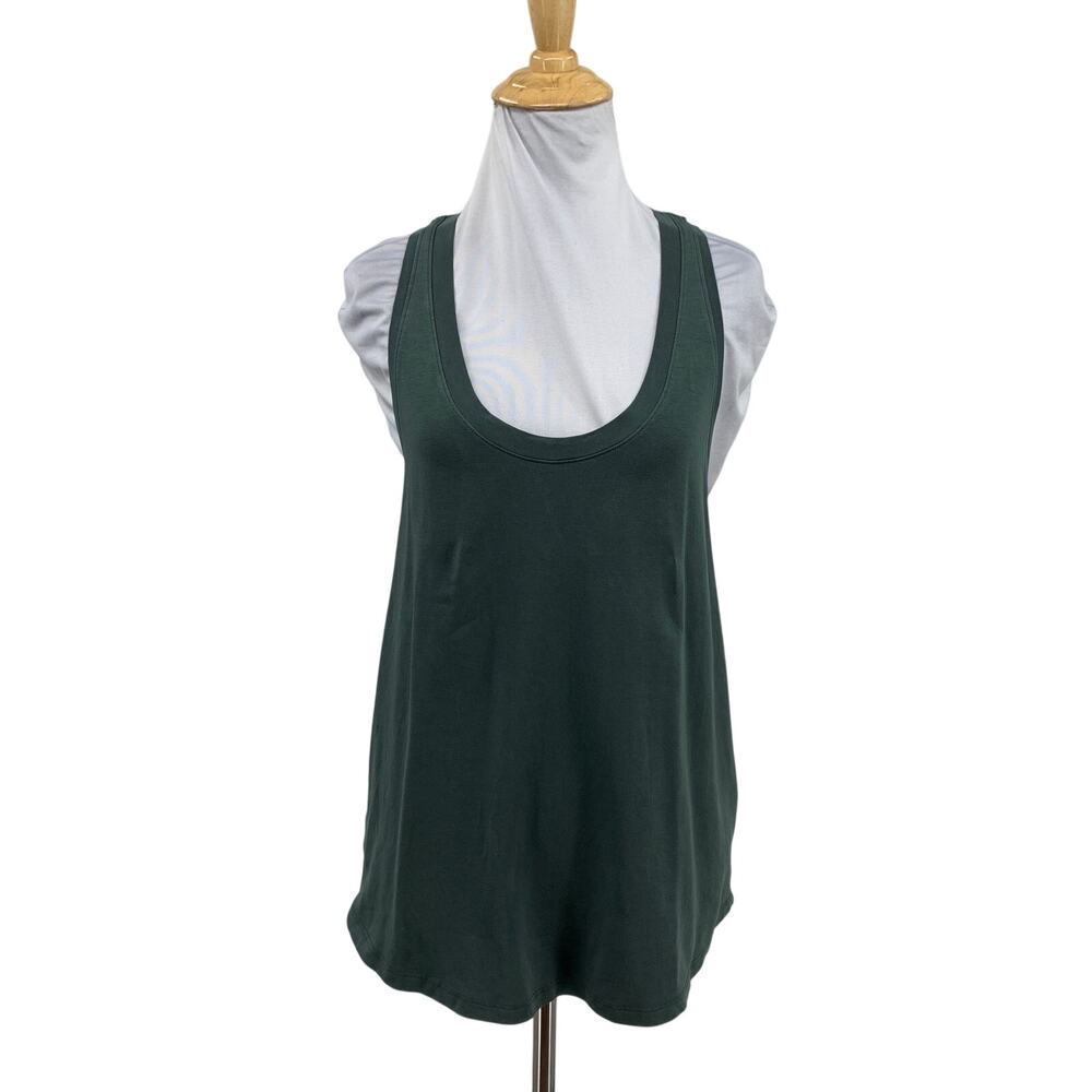 Lululemon Top Womens 8 Hunter Relaxed Drape Curved Tank Racerback *READ